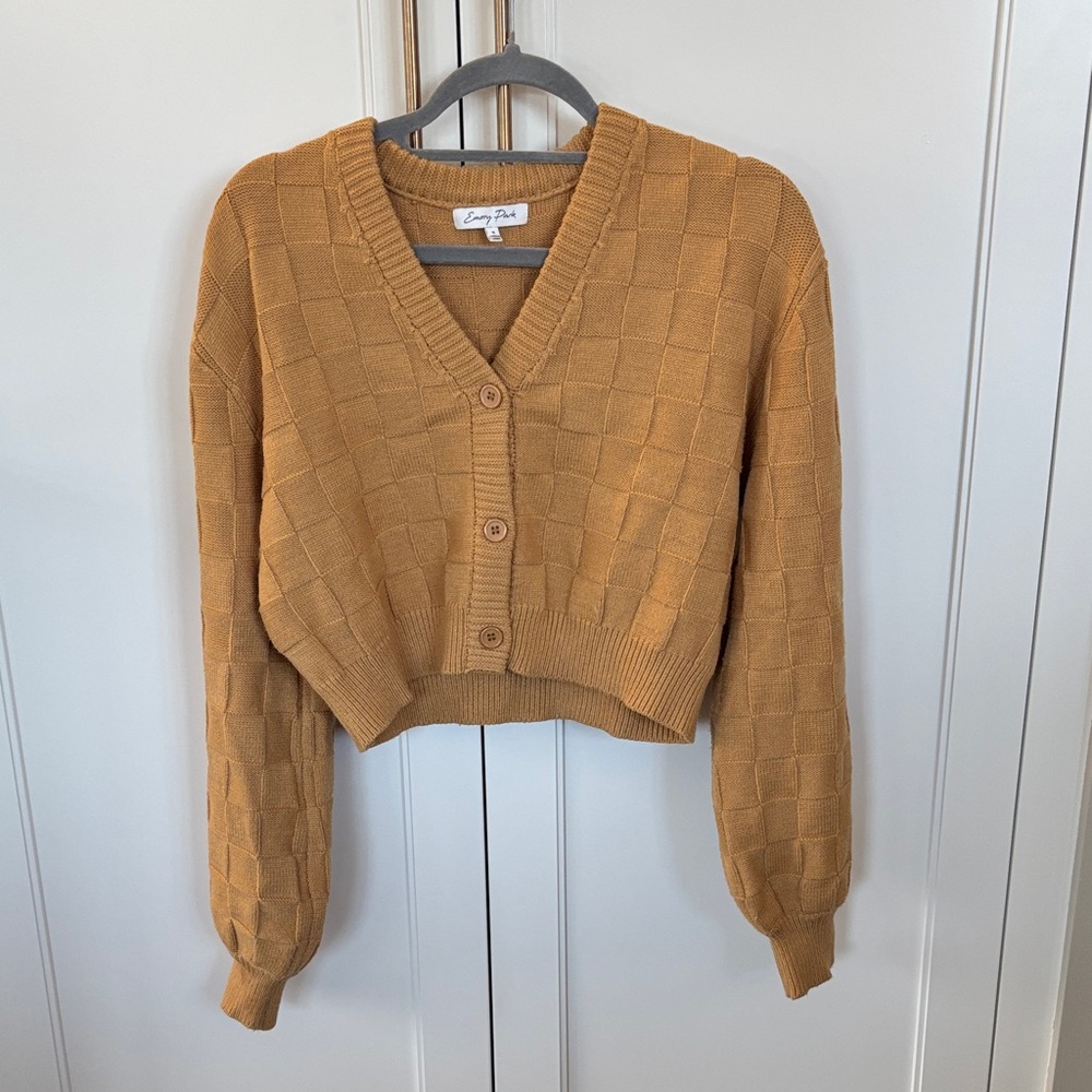 Emory Park Mustard Cardigan Sweater